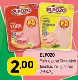 Coviran ELPOZO York o pavo Sándwich lonchas oferta