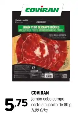Coviran COVIRAN Jamón cebo campo corte a cuchillo de oferta