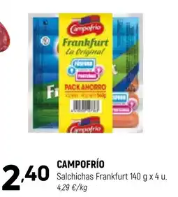 Coviran CAMPOFRÍO Salchichas Frankfurt oferta