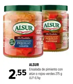 Coviran ALSUR Ensalada de pimiento con atún o rojos-verdes oferta