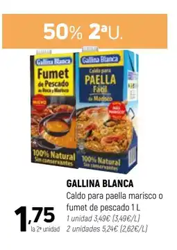 Coviran GALLINA BLANCA Caldo para paella marisco o fumet de pescado oferta