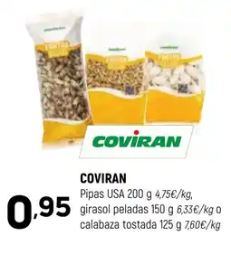 Coviran COVİRAN Pipas USA girasol peladas o calabaza tostada oferta