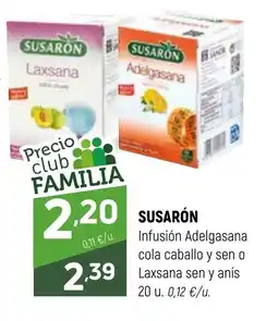 Coviran SUSARÓN Infusión Adelgasana cola caballo y sen o Laxsana sen y anís. oferta