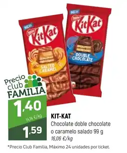 Coviran KIT-KAT Chocolate doble chocolate o caramelo salado oferta