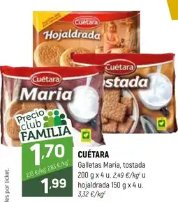 Coviran CUÉTARA Galletas María, tostada hojaldrada oferta