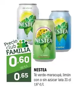 Coviran NESTEA Té verde-maracuyá, limón con o sin azúcar lata oferta