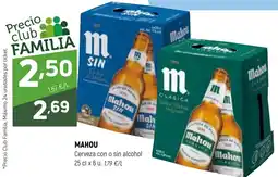Coviran MAHOU Cerveza con o sin alcohol oferta
