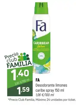 Coviran FA Desodorante limones caribe spray oferta