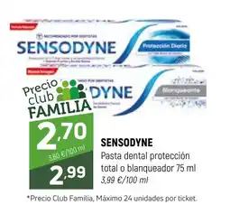 Coviran SENSODYNE Pasta dental protección total o blanqueador oferta