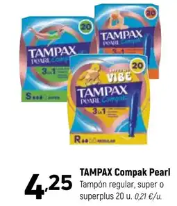 Coviran TAMPAX Compak Pearl Tampón regular, super o superplus oferta