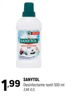 Coviran SANYTOL Desinfectante textil oferta
