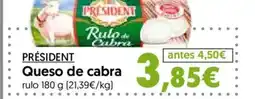 Hiper Usera PRÉSIDENT Queso de cabra oferta