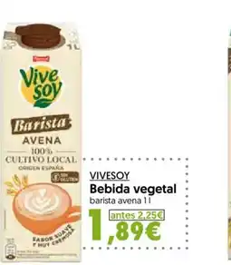 Hiper Usera VIVESOY Bebida vegetal oferta