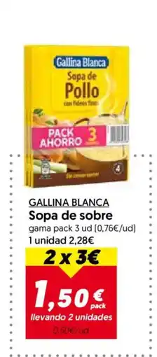 Hiper Usera GALLINA BLANCA Sopa de sobre oferta