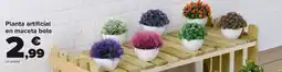 Carrefour Planta artificial en maceta bola oferta