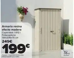 Carrefour Armario resina efecto madera oferta