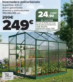 Carrefour Invernadero policarbonato oferta