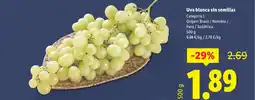 Lidl Uva blanca sin semillas oferta