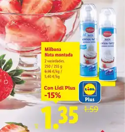 Lidl MILBONA Nata montada oferta