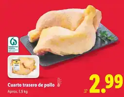 Lidl Cuarto trasero de pollo oferta
