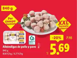 Lidl Albóndigas de pollo y pavo oferta