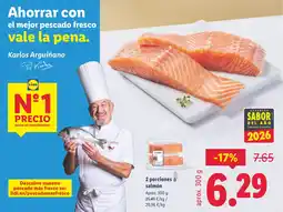 Lidl 2 porciones salmón oferta