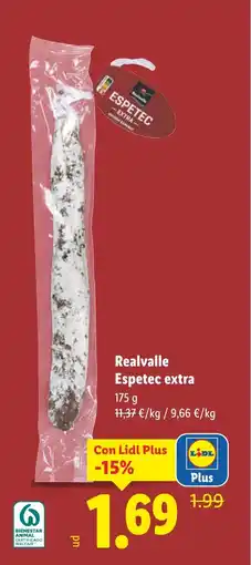 Lidl REALVALLE Espetec extra oferta