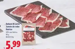 Lidl DELUXE Al corte Jamón de cebo ibérico oferta