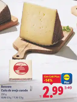 Lidl RONCERO Cuña de oveja curado oferta