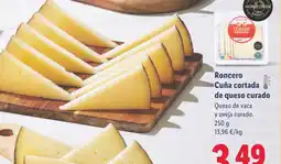 Lidl RONCERO Cuña cortada de queso curado oferta