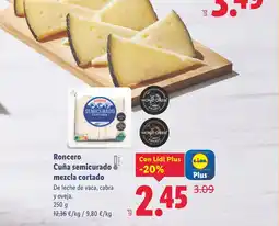 Lidl RONCERO Cuña semicurado mezcla cortado oferta