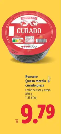 Lidl RONCERO Queso mezcla curado pieza oferta