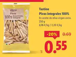 Lidl TASTINO Picos integrales 100% oferta