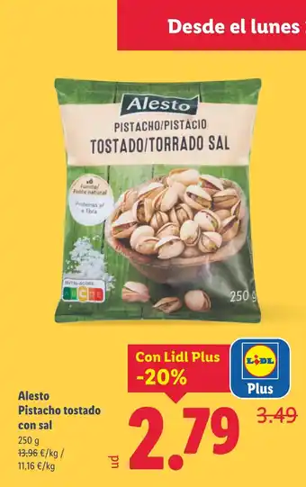 ALESTO Pistacho tostado con sal