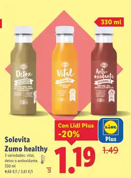 Lidl SOLEVITA Zumo healthy oferta