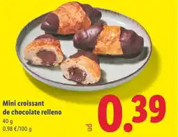 Lidl Mini croissant de chocolate relleno oferta