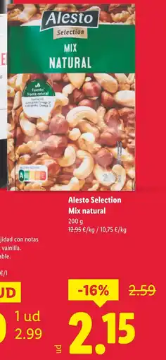 Lidl ALESTO Selection Mix natural oferta