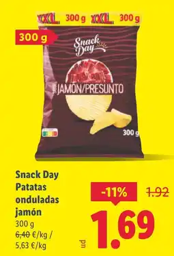 Lidl SNACK DAY Patatas onduladas jamón oferta