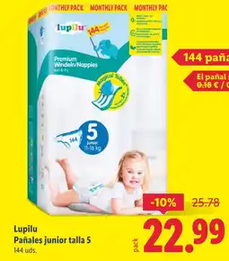 Lidl LUPILU Pañales junior talla 5 oferta