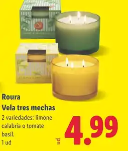Lidl Roura Vela tres mechas oferta