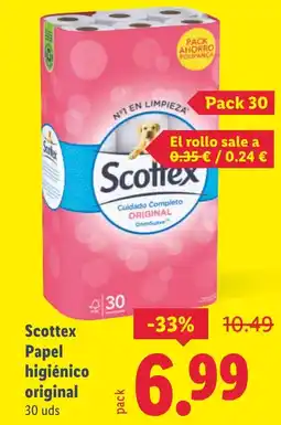 Lidl SCOTTEX Papel higiénico original oferta