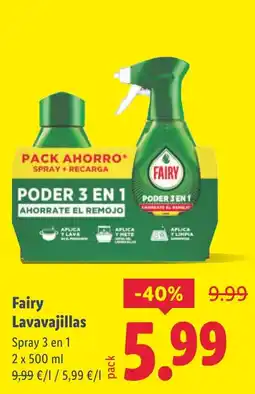 Lidl FAIRY Lavavajillas Spray 3 en 1 oferta