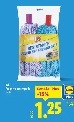 Lidl W5 Fregona estampada oferta