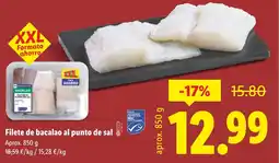 Lidl Filete de bacalao al punto de sal oferta