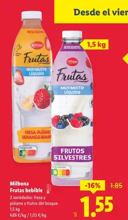 Lidl MILBONA Frutas bebible oferta