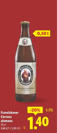 Lidl FRANZISKANER Cerveza alemana oferta