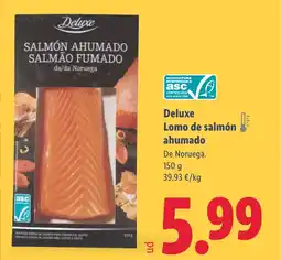 Lidl DELUXE Lomo de salmón ahumado oferta