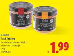 Lidl DELUXE Paté ibérico oferta