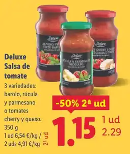 Lidl DELUXE Salsa de tomate oferta