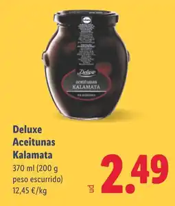 Lidl DELUXE Aceitunas Kalamata oferta